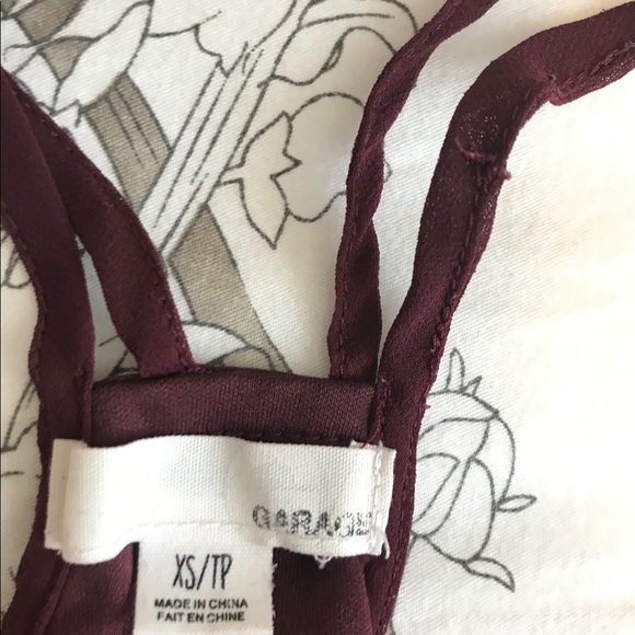 Garage | Hi-lo Flowy Burgundy Dress - Picture 2 of 5